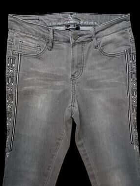 Versace 19V69 Gray Skinny Ankle Jeans Womens 25/0 Designer Y2K